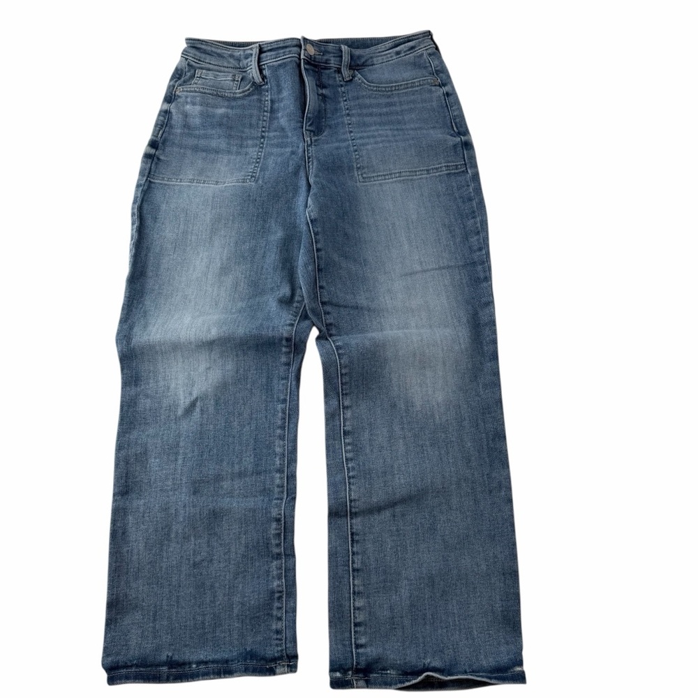 NYDJ High-Rise Straight Leg Classic Normcore Women's Casual Blue Jeans Size 10